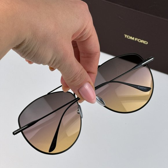 Tom Ford FT0784/S Milla 01C BRAND NEW Sunglasses Black Grey Mirror Pilot Unisex - Picture 4 of 15